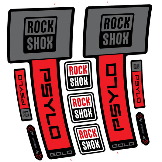 Decal RockShox Psylo Gold 2025, Fork 29, bike sticker vinyl