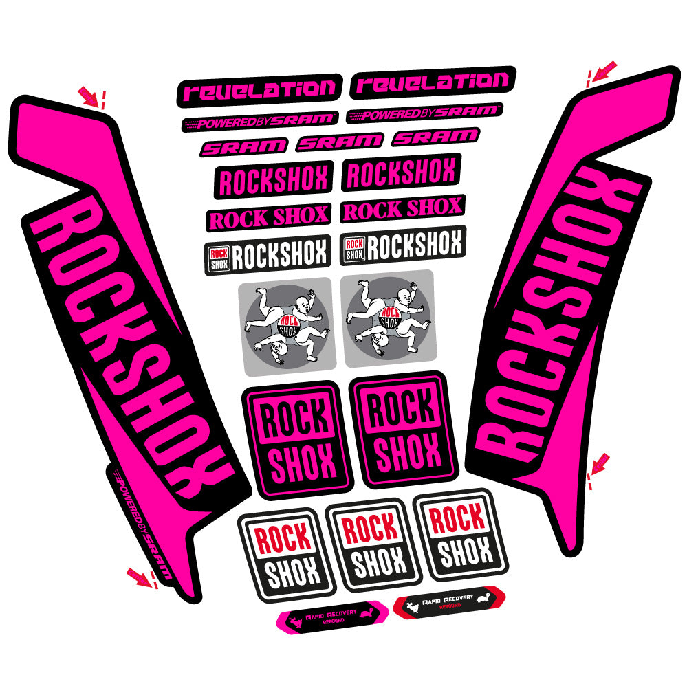 Decal Rock Shox Revelation 2016, Fork 29, bike sticker vinyl