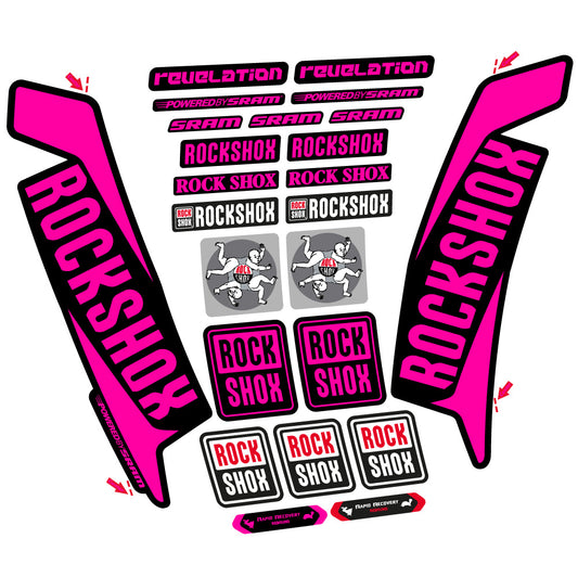 Decal Rock Shox Revelation 2016, Fork 29, bike sticker vinyl