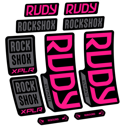 Decal RockShox Rudy Ultimate, Fork 29, bike sticker vinyl