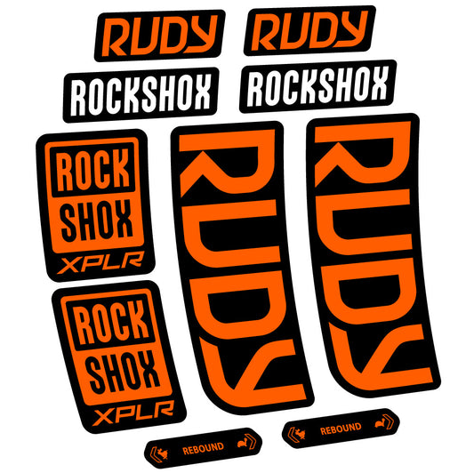 Decal RockShox Rudy 2023-2024, Fork 29, bike sticker vinyl