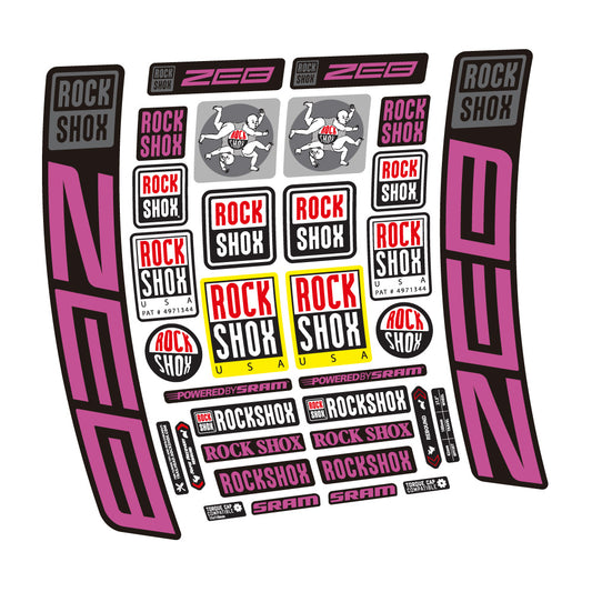 Decal Rock Shox ZEB R 2020-2024, Fork 29, bike sticker vinyl