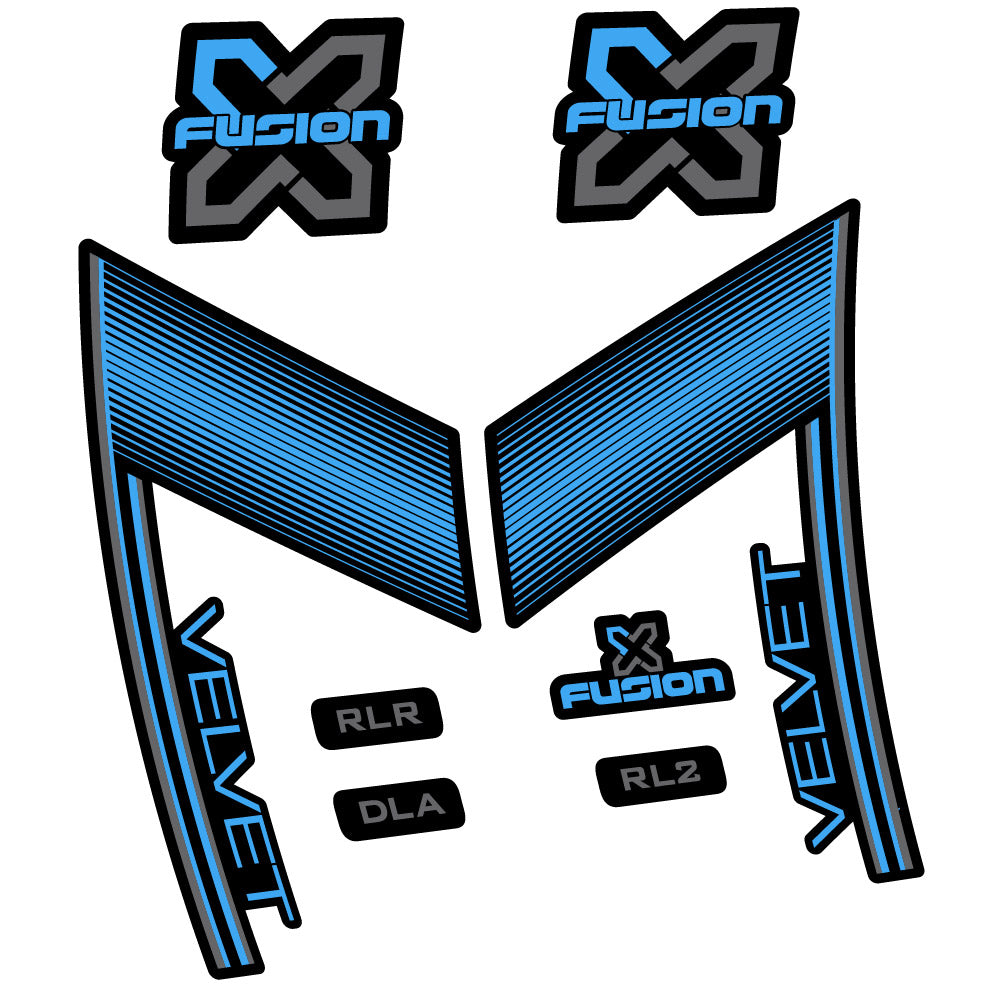 Decal X Fusion Velvet, Gabel 29, Fahrradaufkleber Vinyl