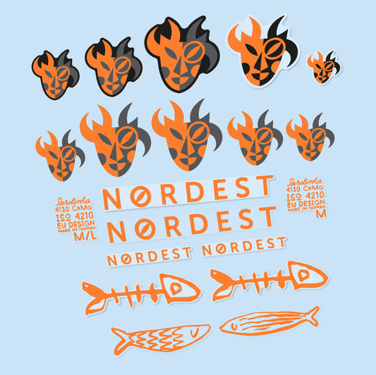 Aufkleber Nordest Sardinha 2, Rahmen, Fahrradaufkleber Vinyl