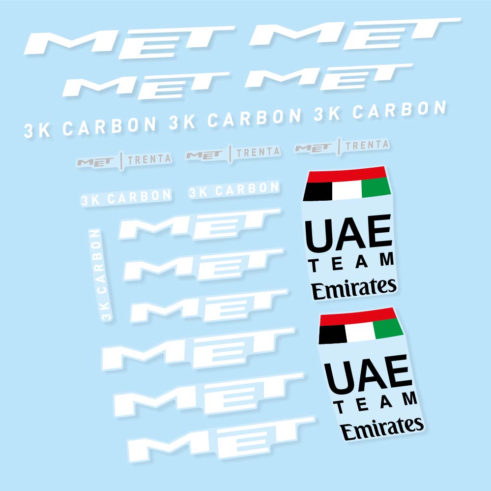 Decal MET Trenta 3K Carbon UAE, Helmet, bike sticker vinyl ...