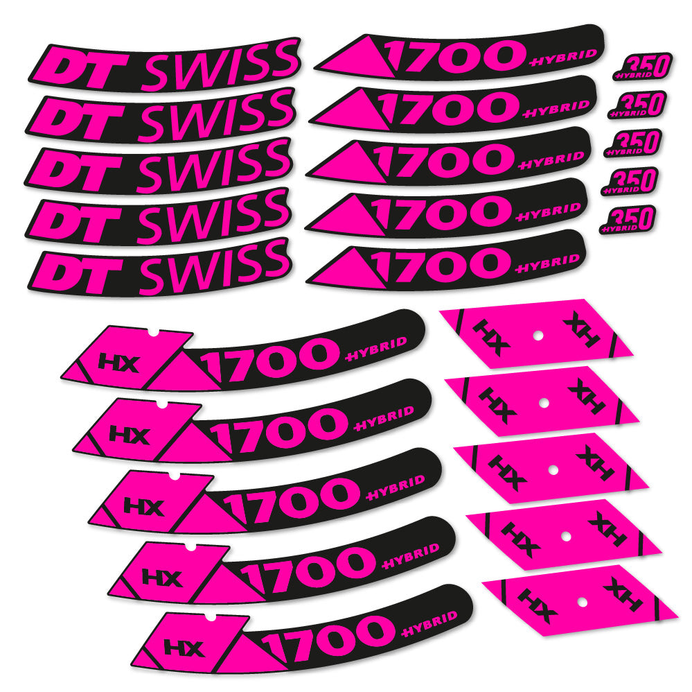 Aufkleber DT Swiss Hybrid HX 1700 Spline 29, MTB-Rad 29, Fahrradaufkleber Vinyl