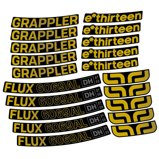 Aufkleber E-Thirteen Grappler Flux Alloy Downhill, MTB-Rad 29, Fahrradaufkleber Vinyl