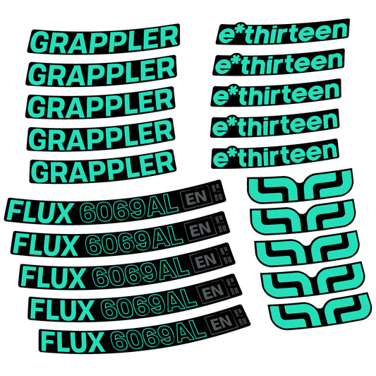 Decal for E-Thirteen Grappler Flux Alloy MTB wheel 29" – bike sticker vinyl