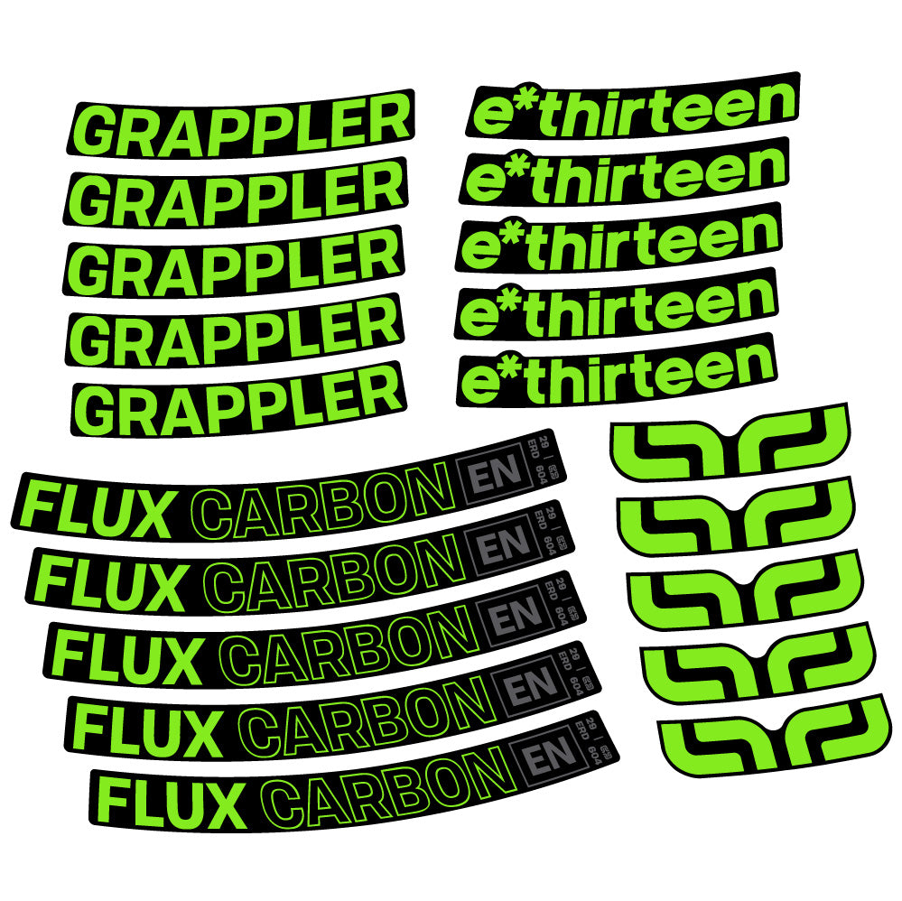 Aufkleber E-Thirteen Grappler Flux, MTB-Rad 29, Fahrradaufkleber Vinyl
