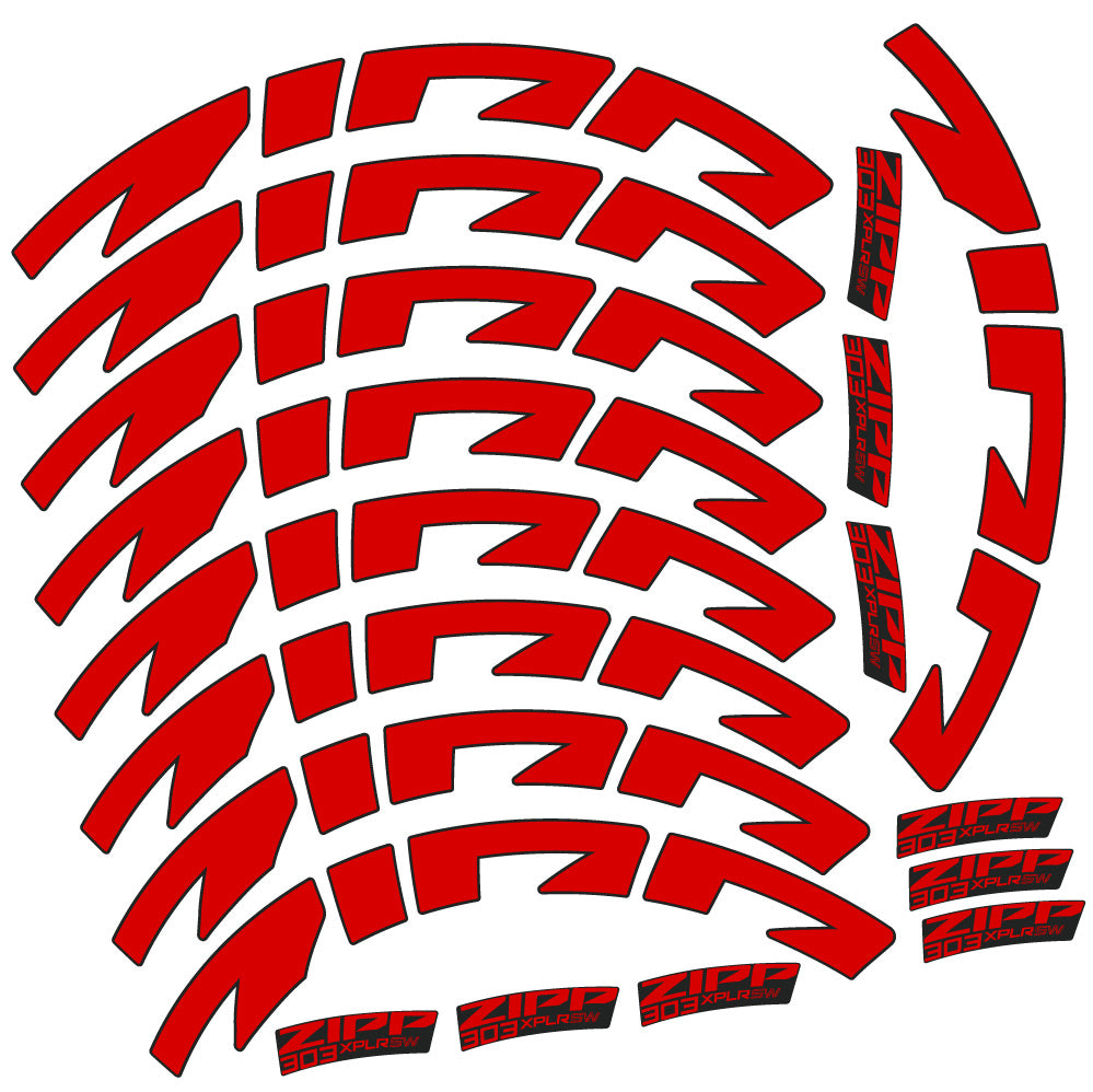 Aufkleber Zipp 303 XPLR SW, Rennradrad 54mm, Fahrradaufkleber Vinyl