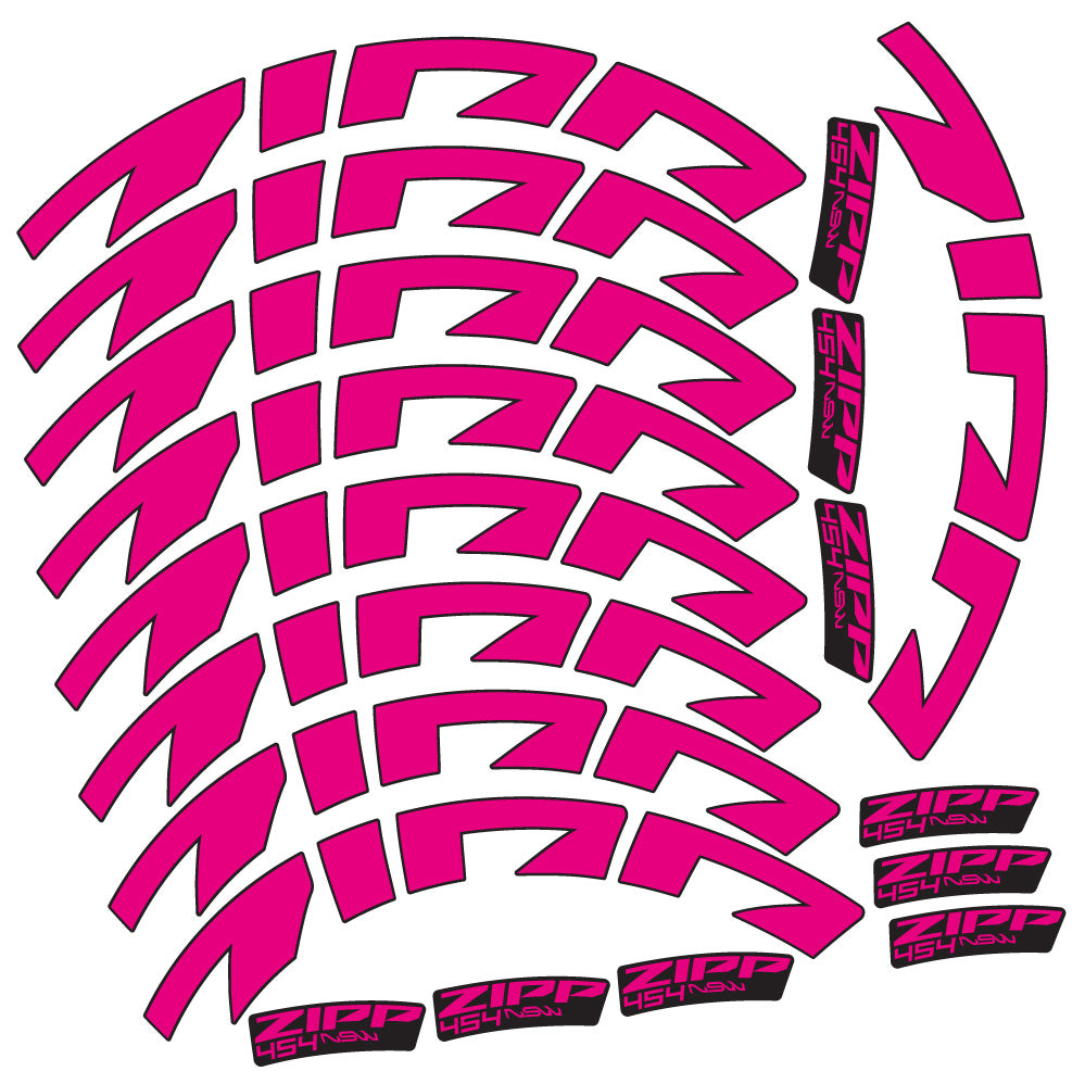 Aufkleber Zipp 454 NSW, Rennradrad 58mm, Fahrradaufkleber Vinyl