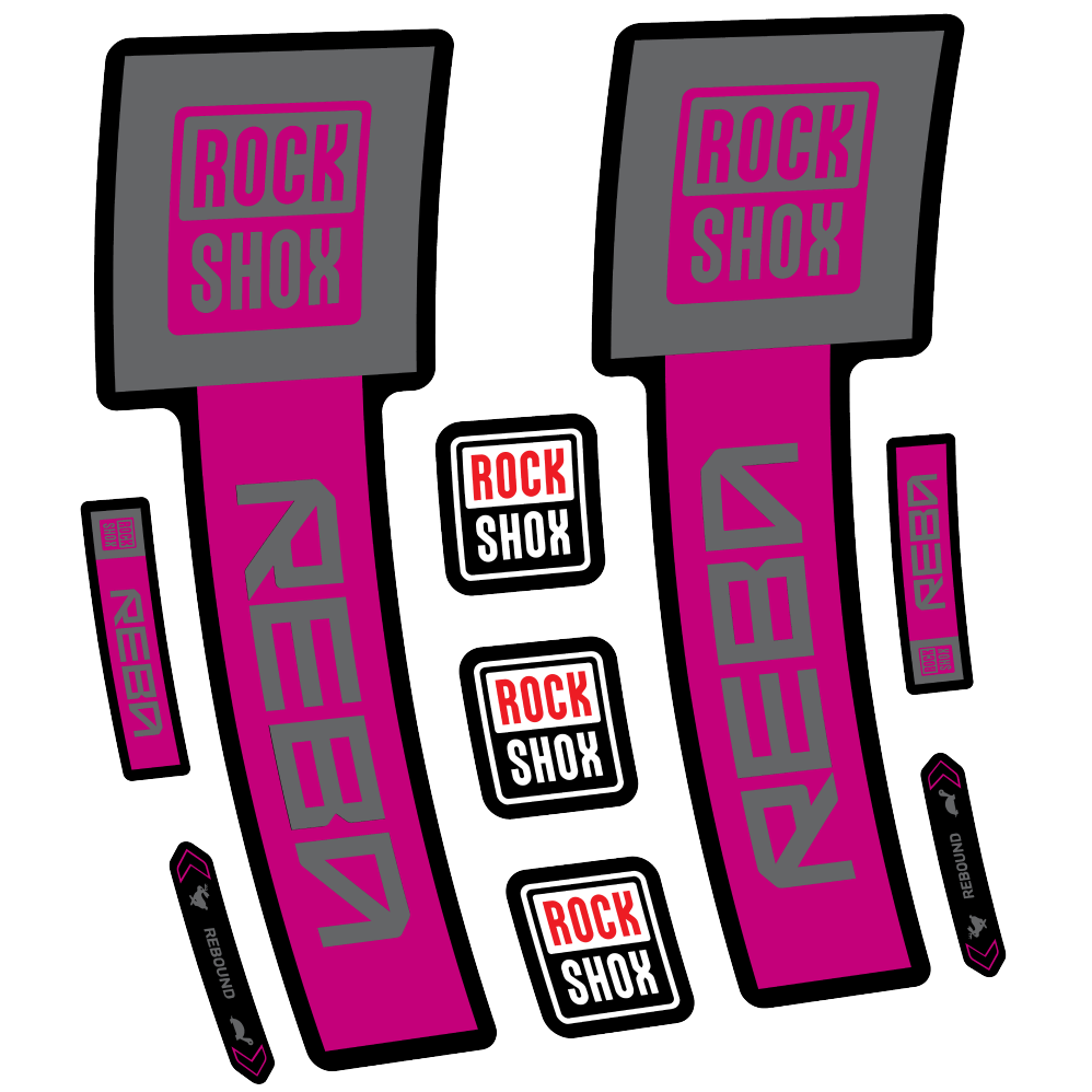 Decal Rock Shox Reba Base 2025, Fork 29, bike sticker vinyl
