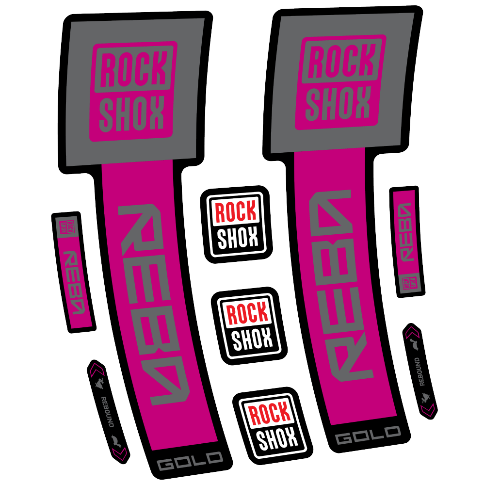 Decal Rock Shox Reba Gold 2025, Fork 29, bike sticker vinyl