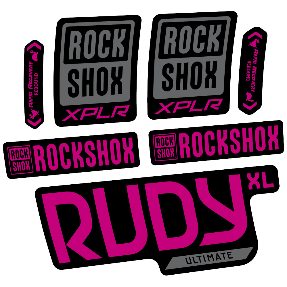 Decal Rock Shox Rudy XL Ultimate 2025, Fork 29, bike sticker vinyl