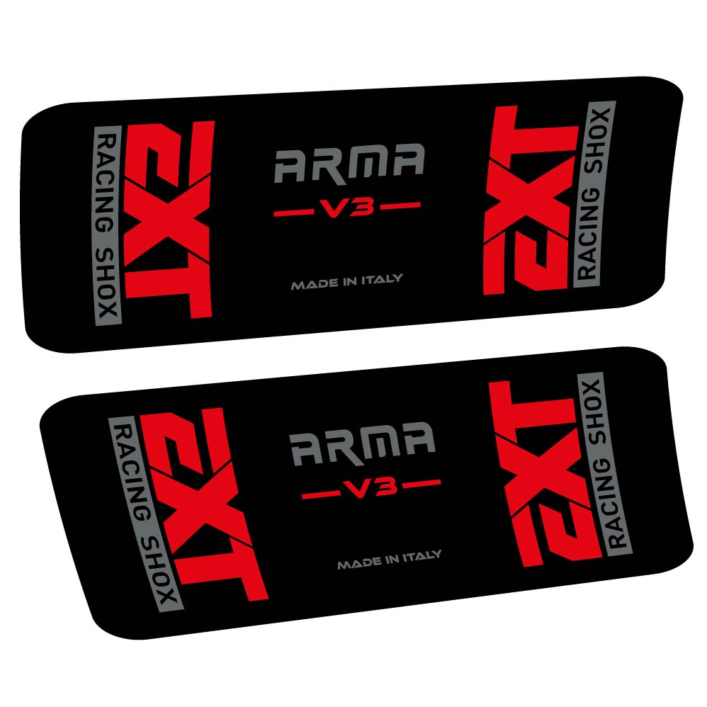 Aufkleber EXT Arma v3, Stoßdämpfer, Fahrradaufkleber Vinyl