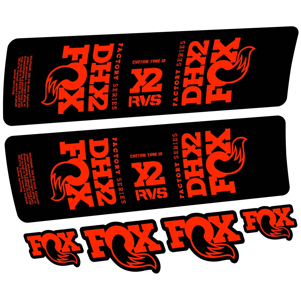 Decal Fox DHX2 2019, Shock Absorber, bike sticker vinyl