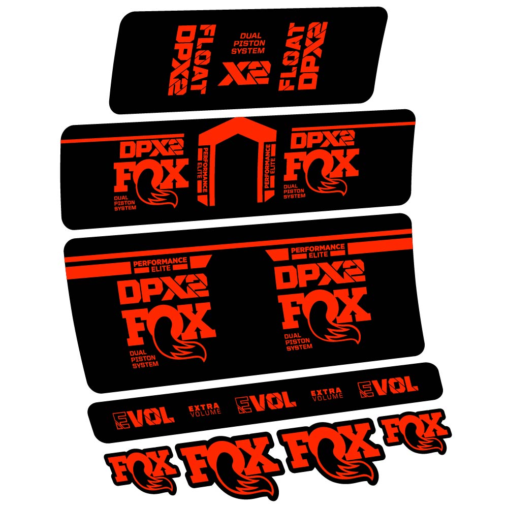 Decal Fox DPX2 Performace Elite 2021, Shock Absorber, bike sticker vinyl