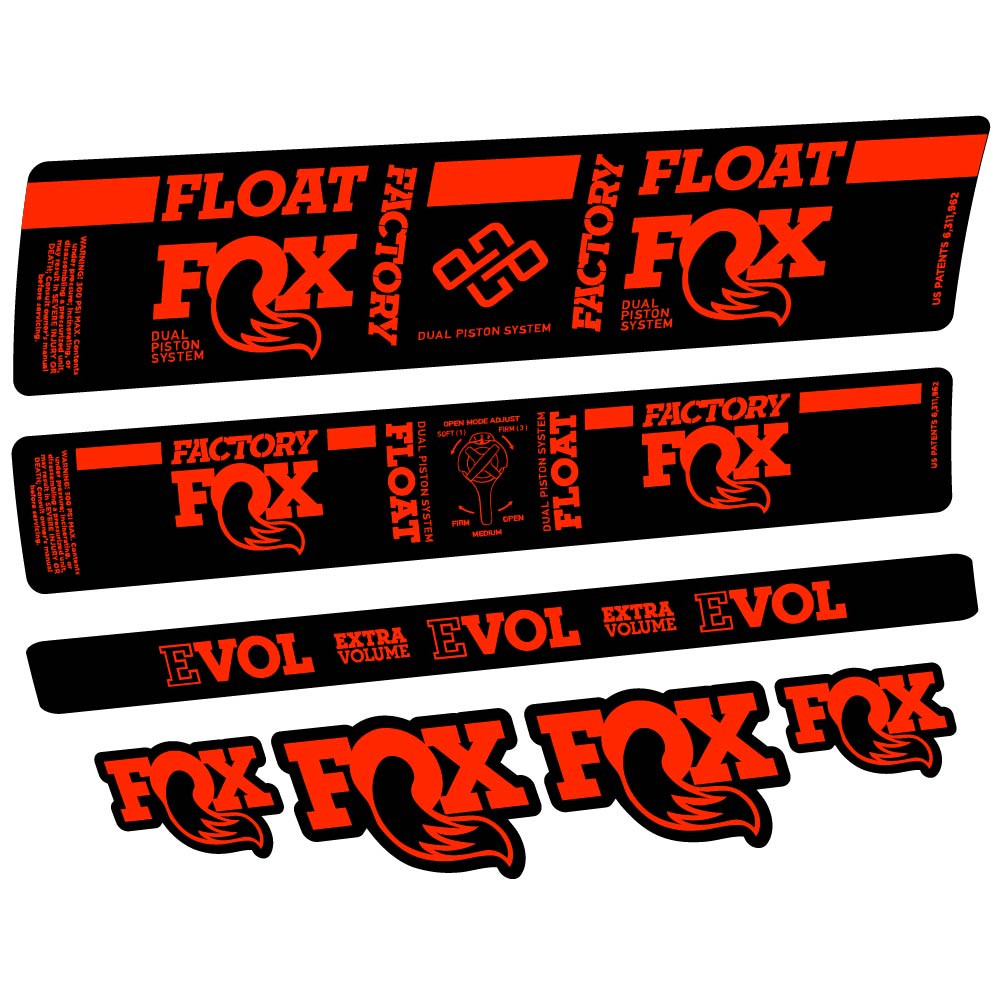 Aufkleber Fox DPS Factory 2019, Stoßdämpfer, Fahrradaufkleber Vinyl