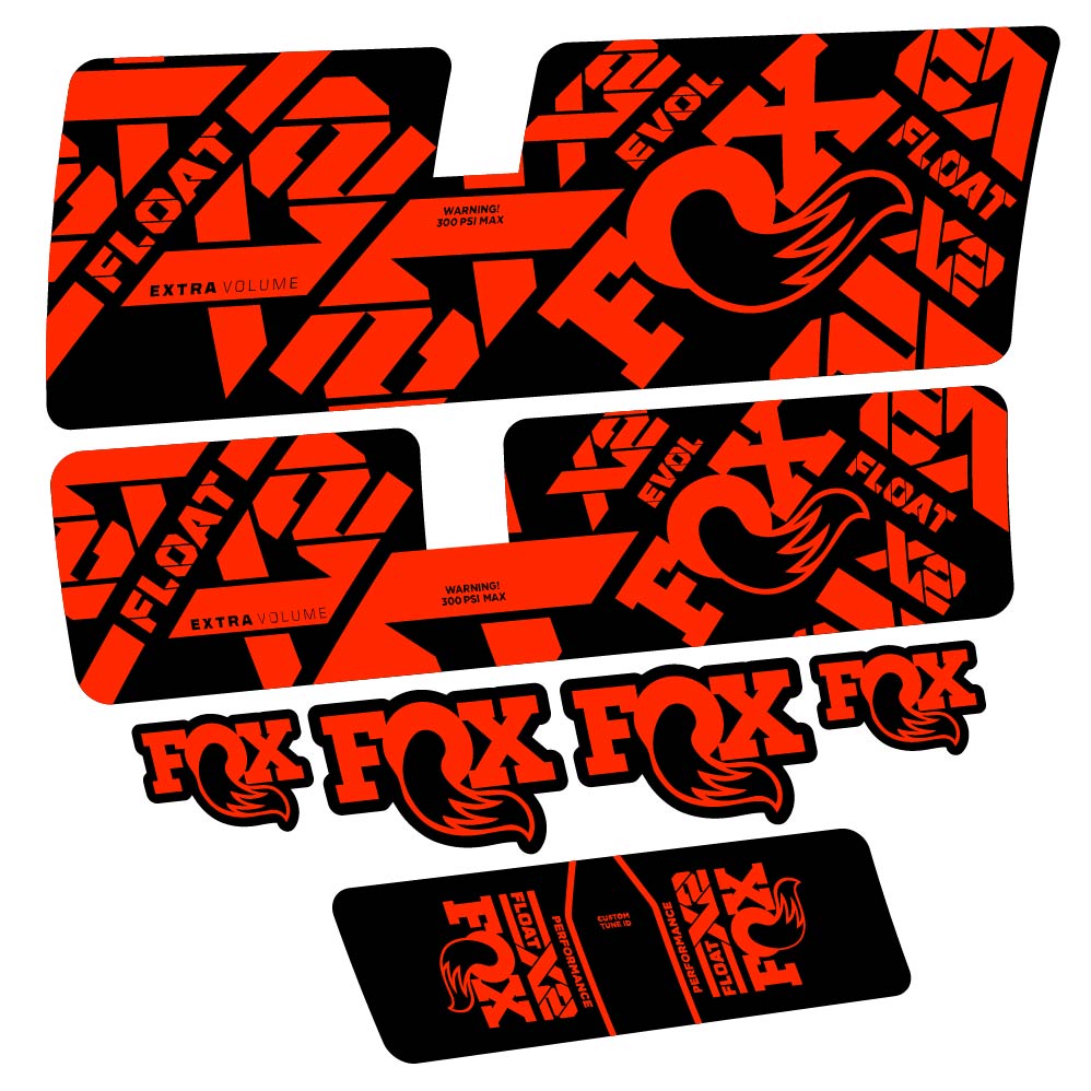 Decal Fox Float X2 Performance 2021, Shock Absorber, bike sticker vinyl