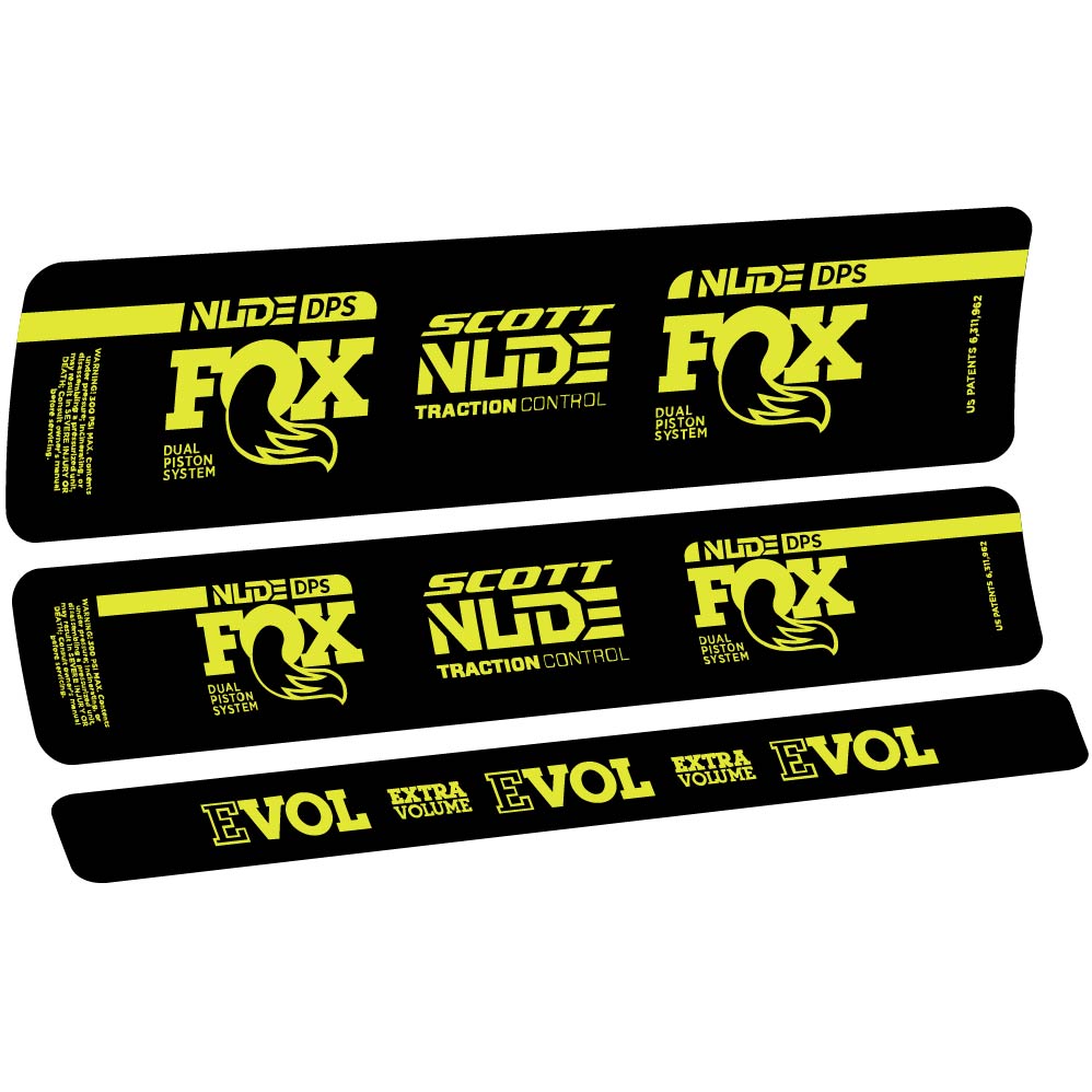 Aufkleber Fox Nude DPS Scott, Stoßdämpfer, Fahrradaufkleber Vinyl