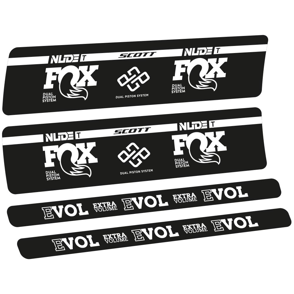 Decal Fox Nude T Evol, Shock Absorber, bike sticker vinyl