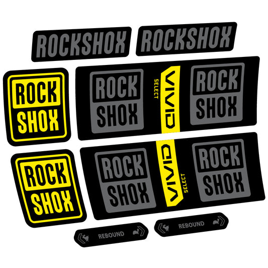 Decal RockShox Vivid Coil Select, Shock Absorber, bike sticker vinyl