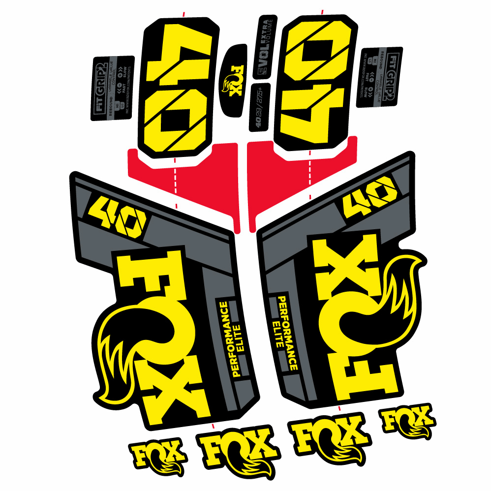 Decal FOX 40 Performance Elite 2022, Fork 29, bike sticker vinyl ...