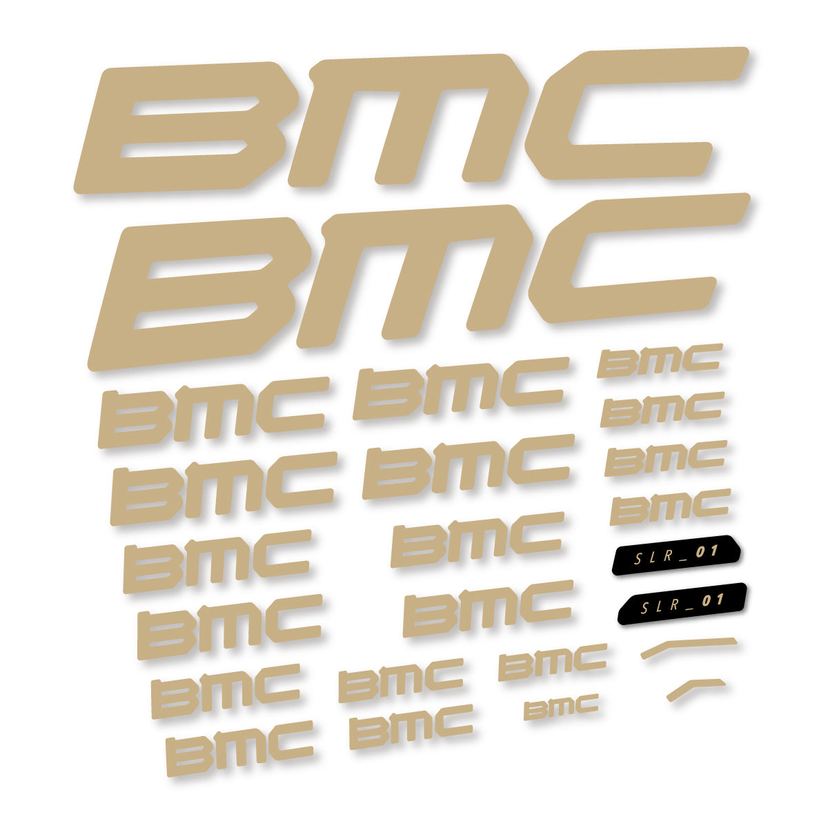 Stickers for BMC Teammachine SLR 01 2021–2025 frame, vinyl decals - Sand