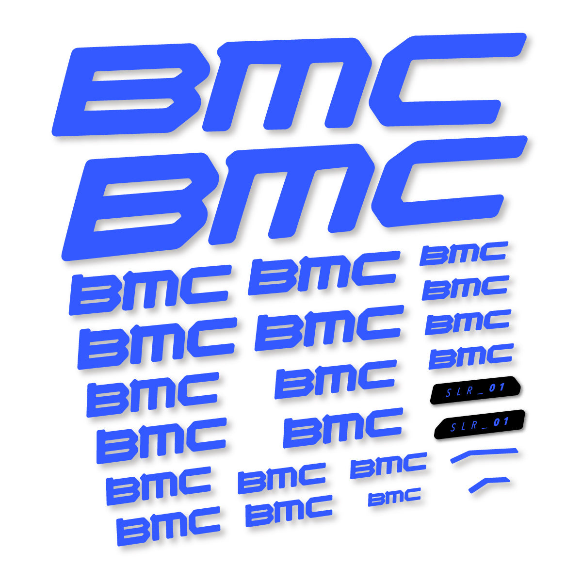 Stickers for BMC Teammachine SLR 01 2021–2025 frame, vinyl decals - Medium Blue