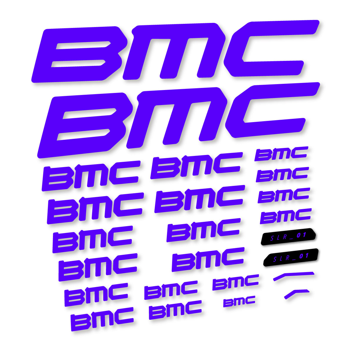 Stickers for BMC Teammachine SLR 01 2021–2025 frame, vinyl decals - Reflex Blue