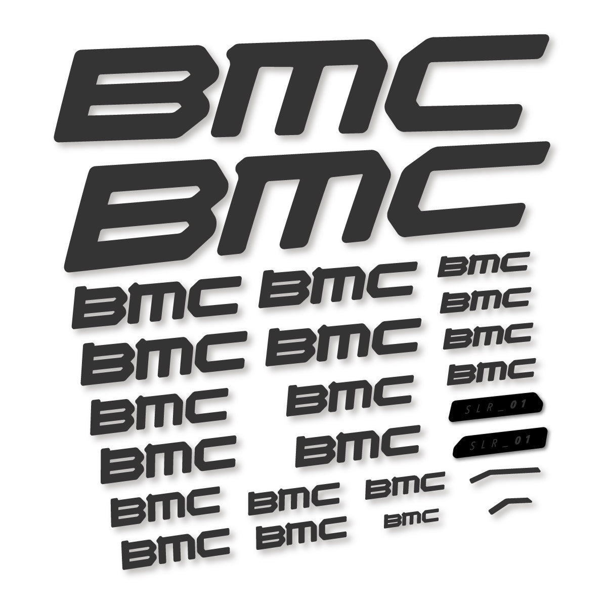 Stickers for BMC Teammachine SLR 01 2021–2025 frame, vinyl decals - Very Dark Grey