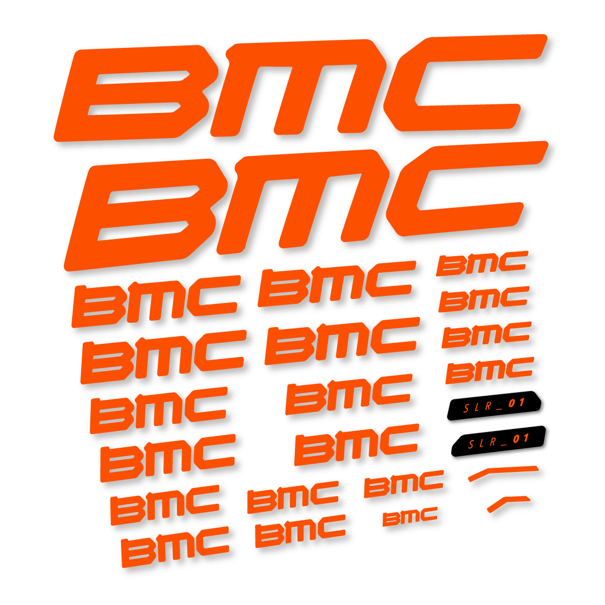 Stickers for BMC Teammachine SLR 01 2021–2025 frame, vinyl decals - Orange