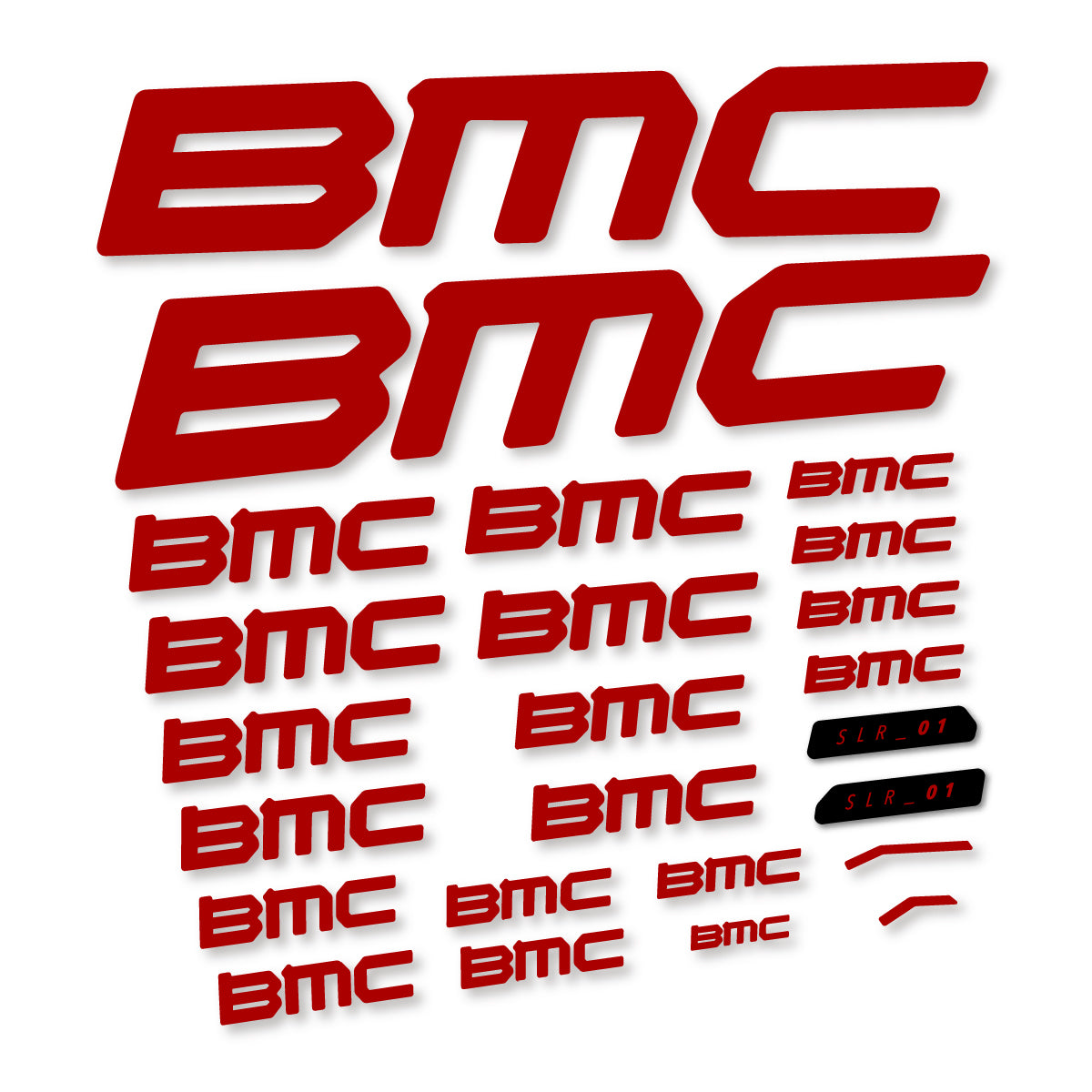 Stickers for BMC Teammachine SLR 01 2021–2025 frame, vinyl decals - Dark Red