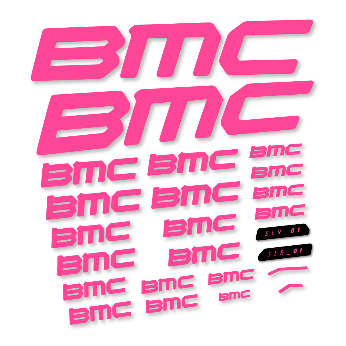 Stickers for BMC Teammachine SLR 01 2021–2025 frame, vinyl decals - Bubblegum Pink