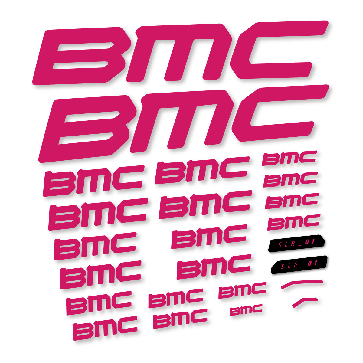 Stickers for BMC Teammachine SLR 01 2021–2025 frame, vinyl decals - Dark Pink