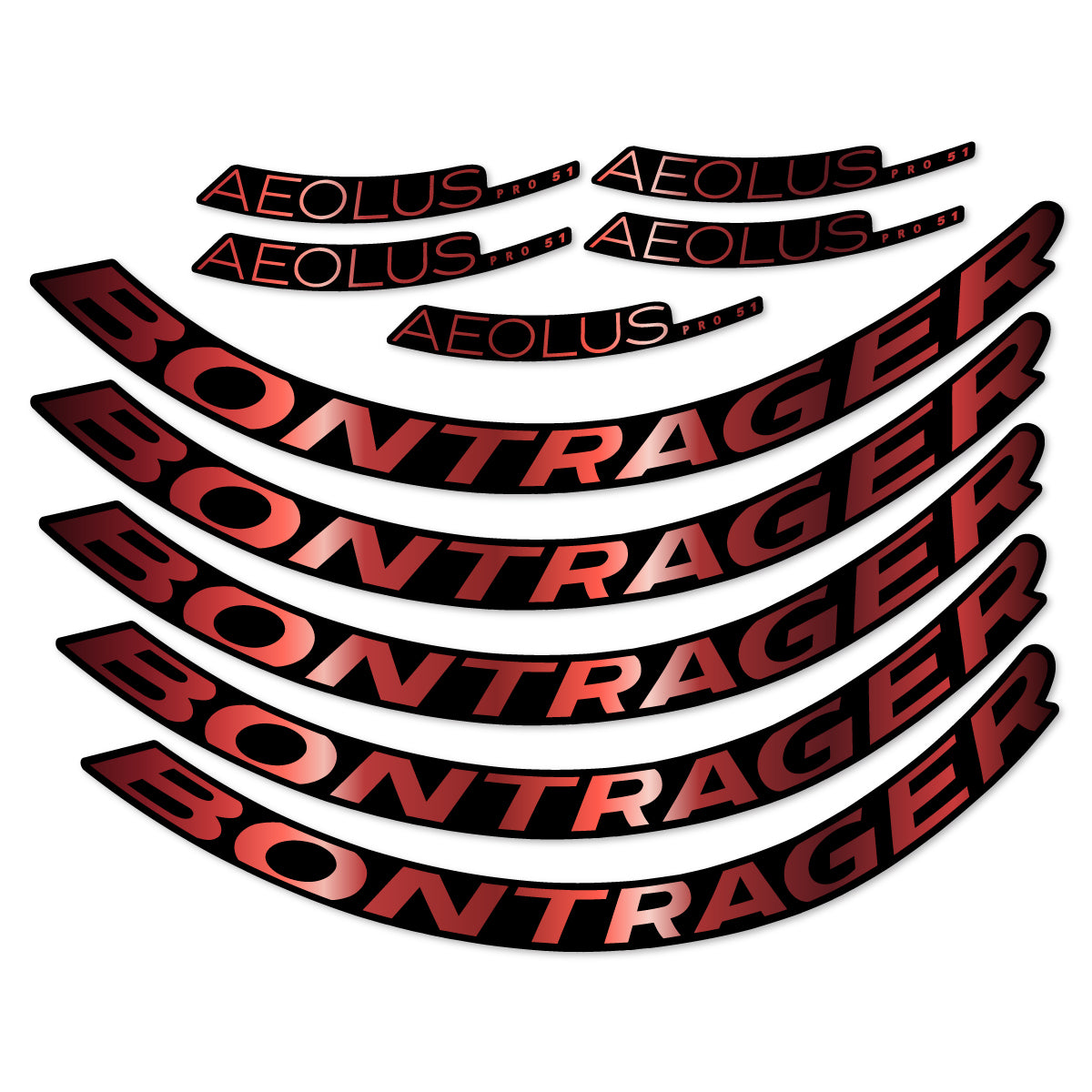Stickers for Bontrager Aeolus Pro 51, Road Wheel 51 mm vinyl decals - Copper