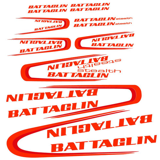 Neon Red decal for Battaglin 3Cime Stealth 2010 frame – bike sticker vinyl