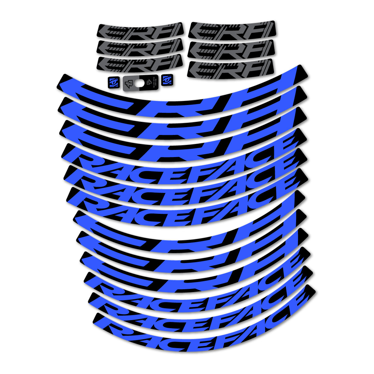 Stickers for Race Face ERA 30 2023–2025, Mountain Wheel 29" vinyl decals - Medium Blue