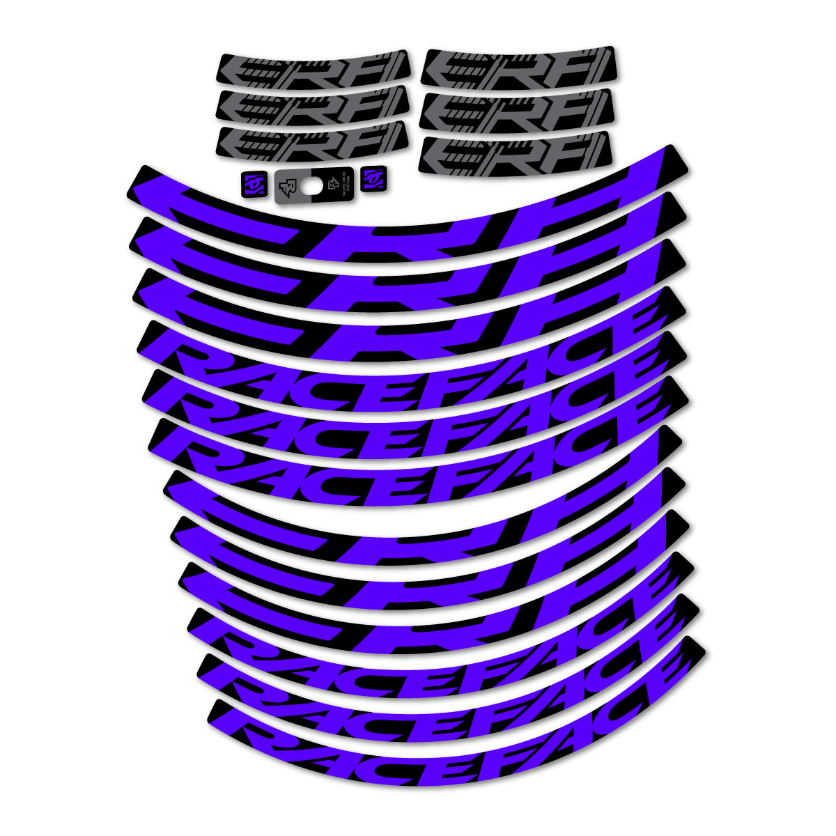 Stickers for Race Face ERA 30 2023–2025, Mountain Wheel 29" vinyl decals - Reflex Blue