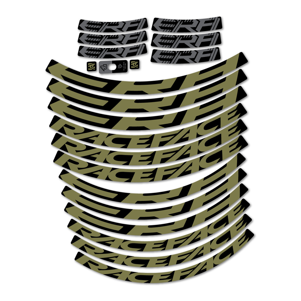 Stickers for Race Face ERA 30 2023–2025, Mountain Wheel 29" vinyl decals - Khaki