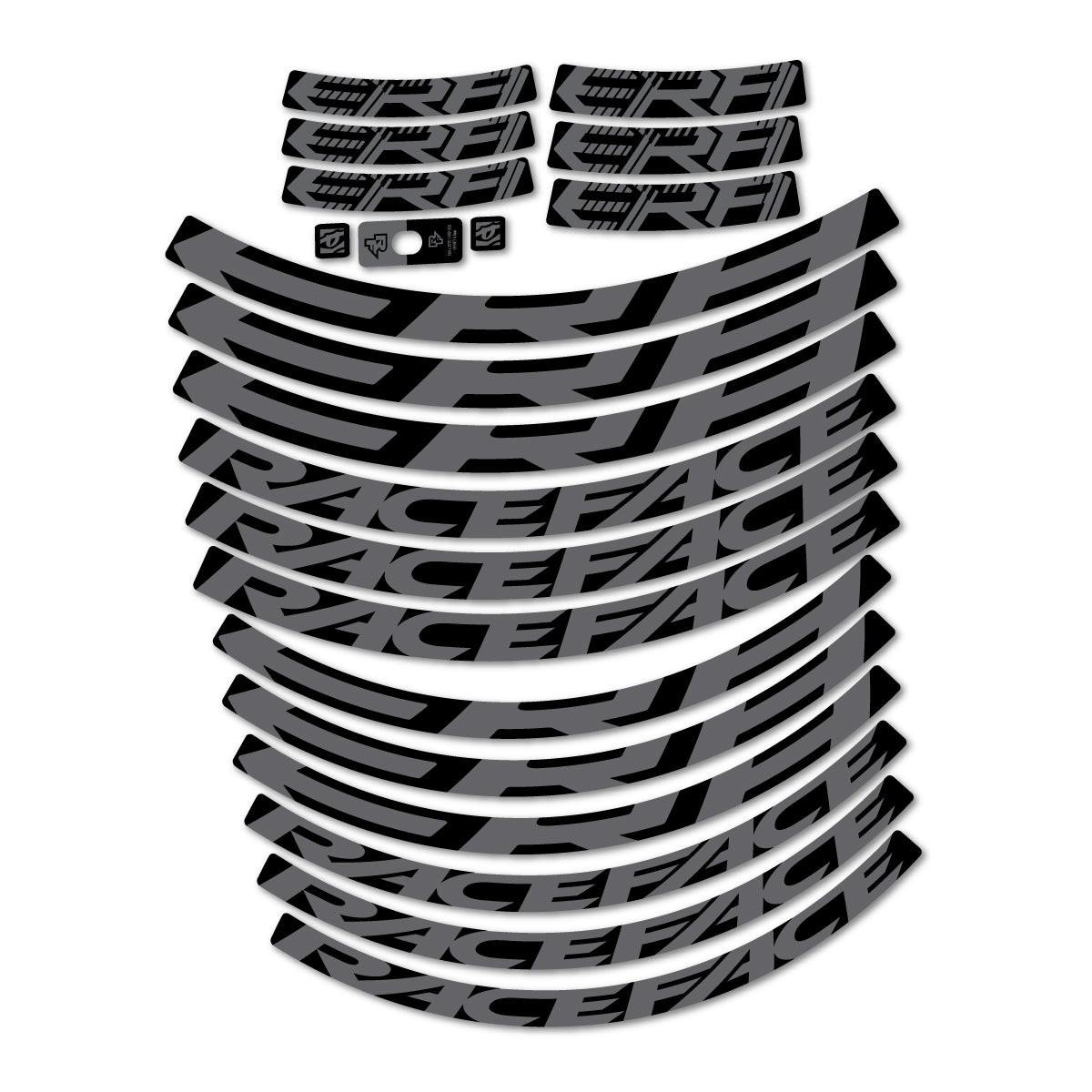 Stickers for Race Face ERA 30 2023–2025, Mountain Wheel 29" vinyl decals - Medium Grey