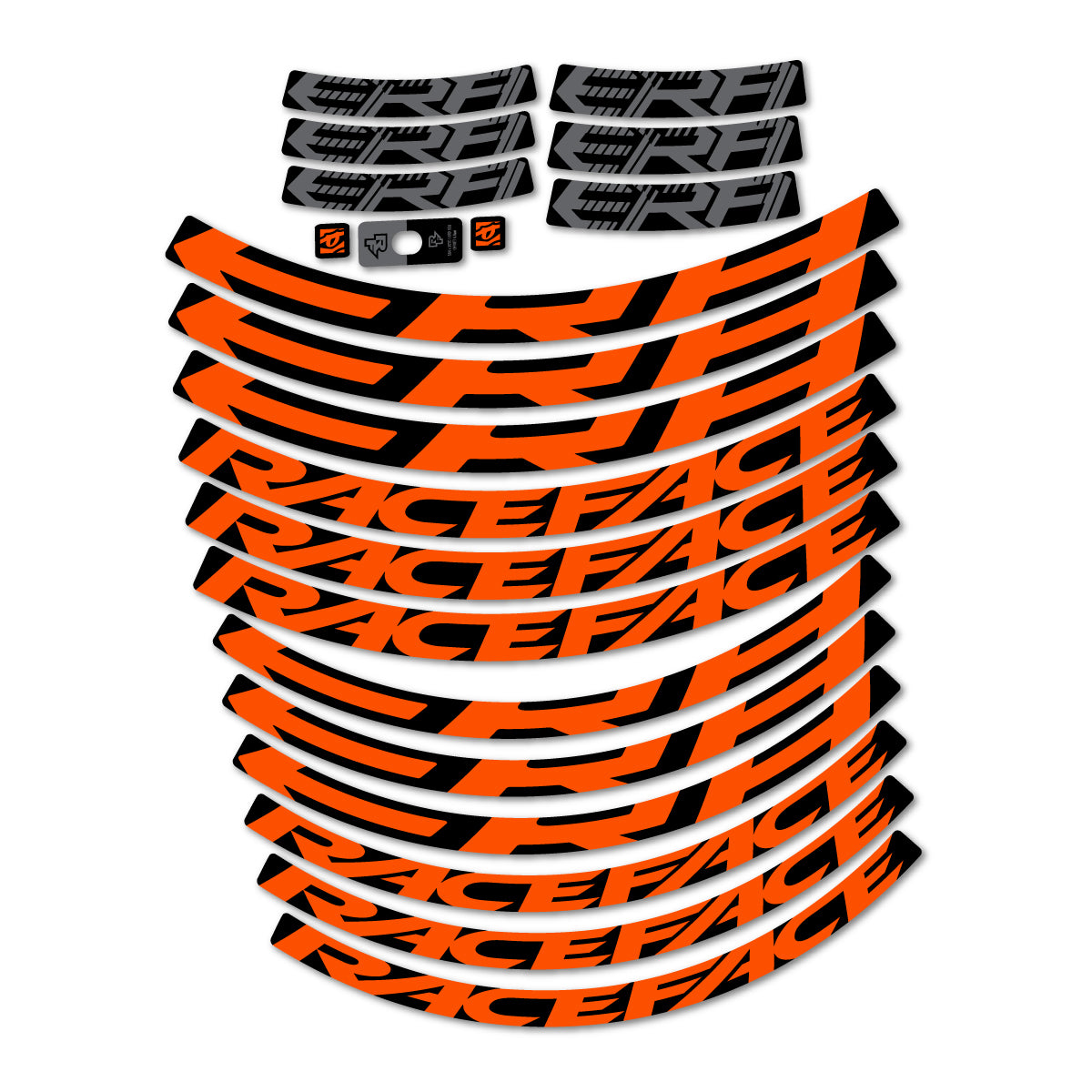 Stickers for Race Face ERA 30 2023–2025, Mountain Wheel 29" vinyl decals - Orange
