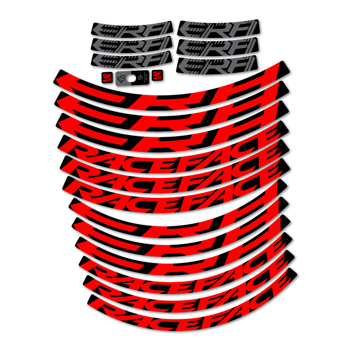 Stickers for Race Face ERA 30 2023–2025, Mountain Wheel 29" vinyl decals - Orange Red