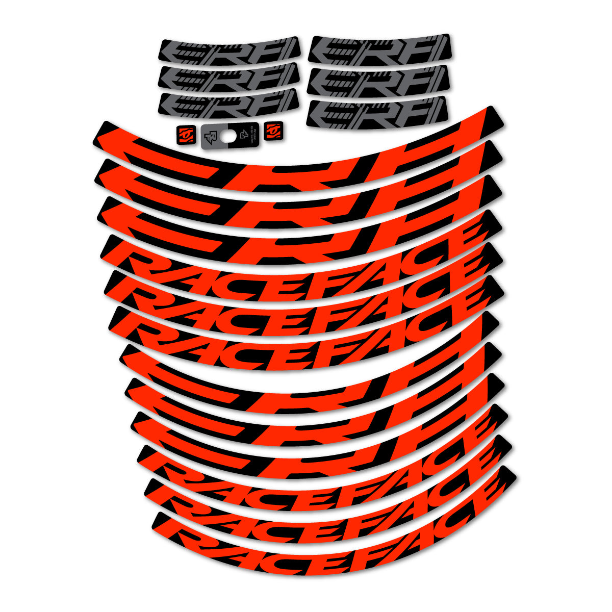 Stickers for Race Face ERA 30 2023–2025, Mountain Wheel 29" vinyl decals - Neon Red
