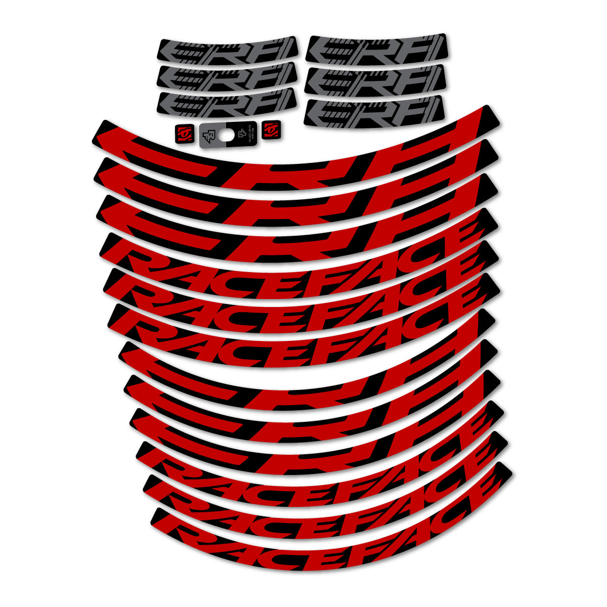 Stickers for Race Face ERA 30 2023–2025, Mountain Wheel 29" vinyl decals - Medium Red