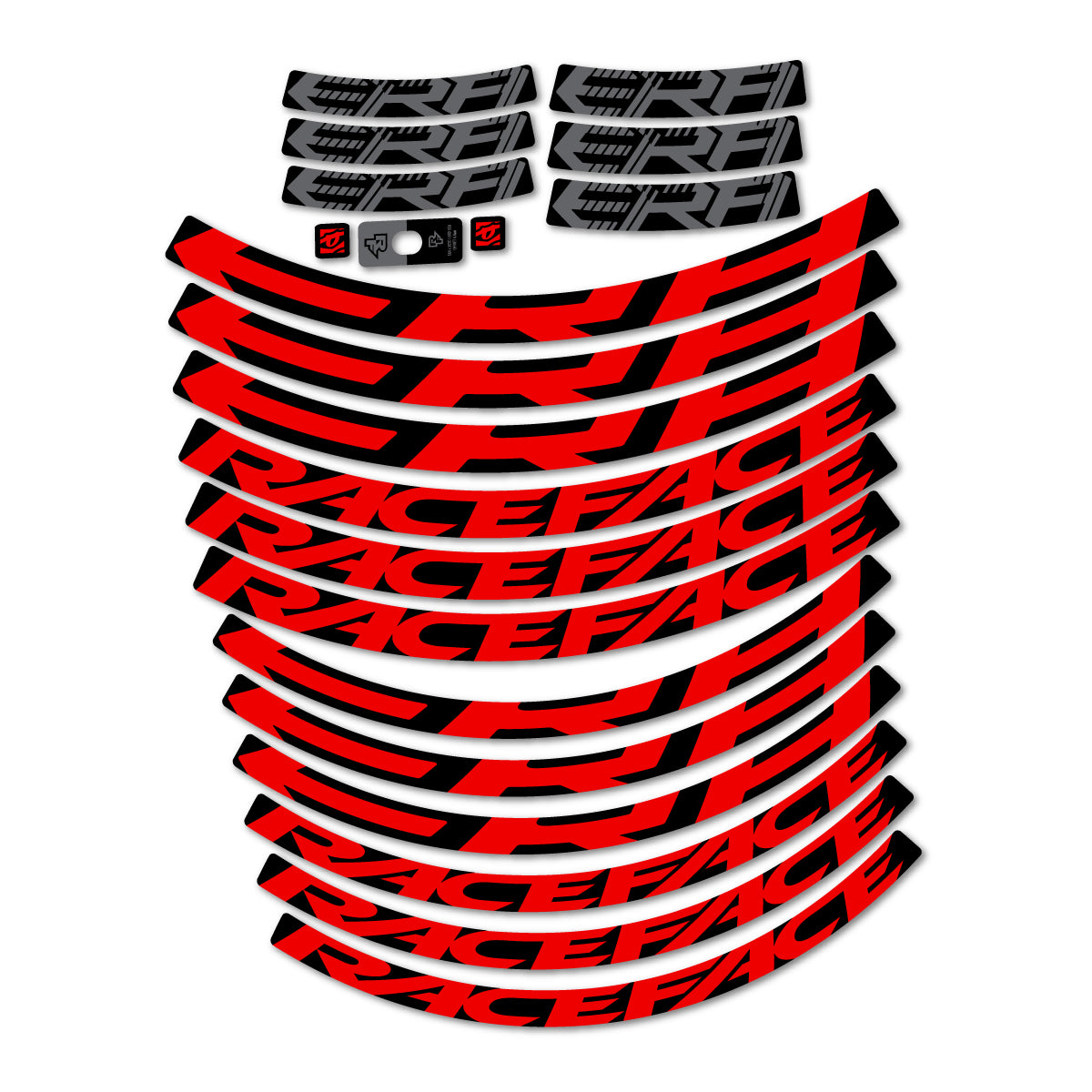 Stickers for Race Face ERA 30 2023–2025, Mountain Wheel 29" vinyl decals - Red