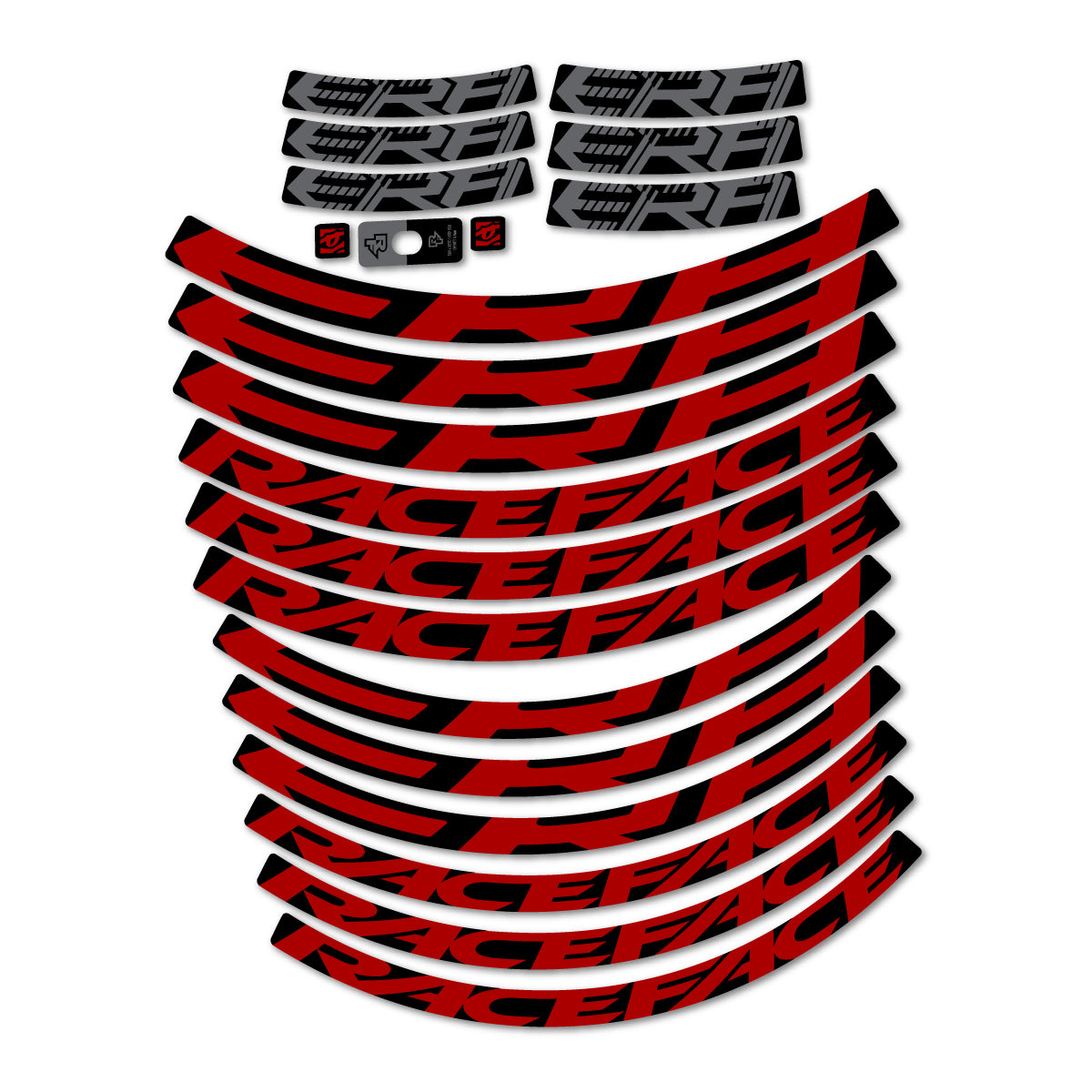 Stickers for Race Face ERA 30 2023–2025, Mountain Wheel 29" vinyl decals - Dark Red