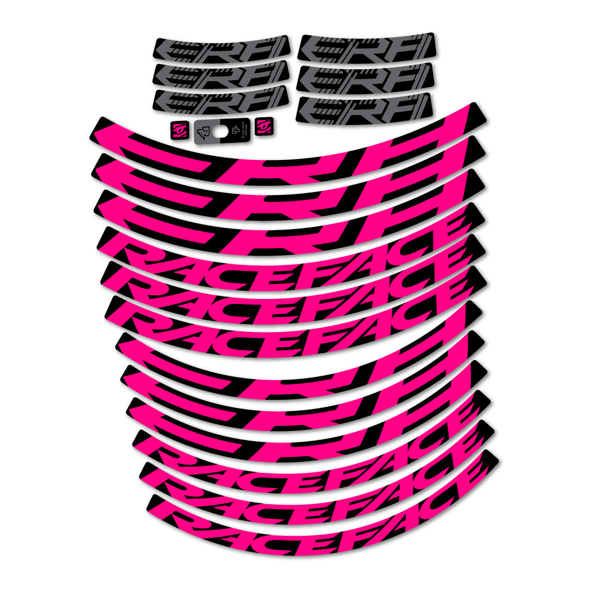 Stickers for Race Face ERA 30 2023–2025, Mountain Wheel 29" vinyl decals - Fuchsia