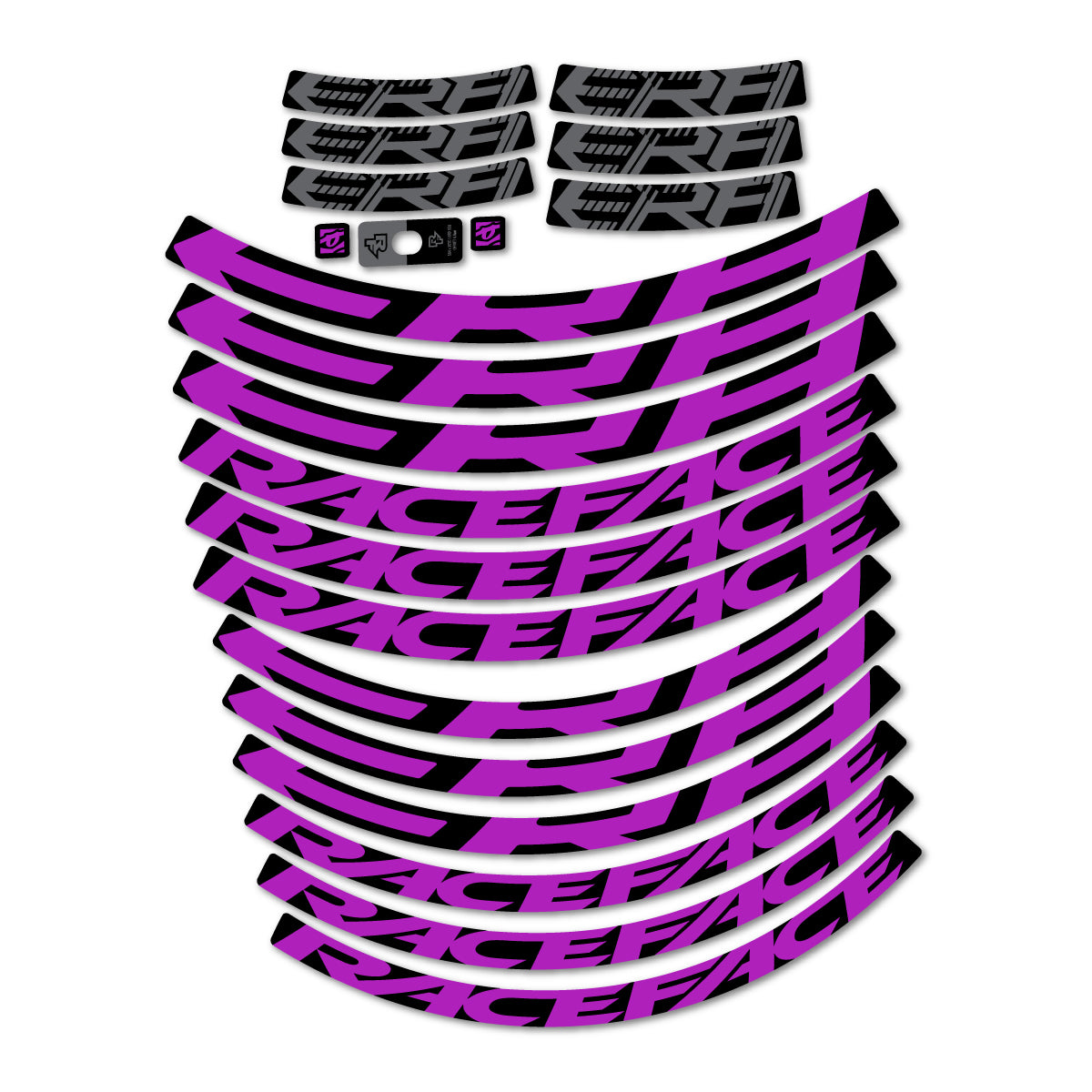 Stickers for Race Face ERA 30 2023–2025, Mountain Wheel 29" vinyl decals - Violet Pink