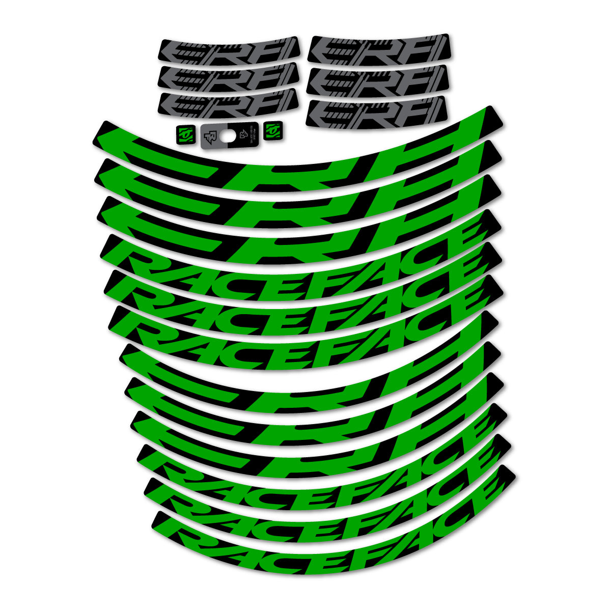 Stickers for Race Face ERA 30 2023–2025, Mountain Wheel 29" vinyl decals - Green